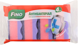 Губки кухонные Антибактериал Fino 4шт