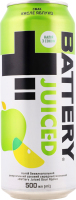 Напиток энергетический безалкогольный среднегазированный Sour apple Juiced Battery ж/б 500мл