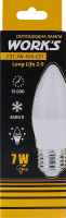 Лампа світлодіодна 7W E27 6500K A60 600lm №C37-7W-65K-E27 Long life 2.0 Work's 1шт