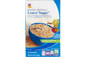 Ahold Instant Oatmeal Lower Sugar Apples & Cinnamon - 10 CT