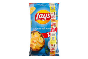 Чипсы картофельные Сметана и зелень Lay's м/у 170г