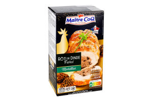 Рулет швидкозаморожений з м'яса індички фарширований фаршем із сморчками Maitre CoQ к/у 700г