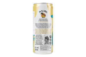 Напій слабоалкогольний Malibu Pina Colada Cocktail, 5.0%, 0.25 л, (12)