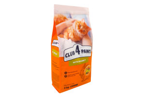 Корм сухой полнорационный для взрослых котов с кроликом Premium Club 4 Paws м/у 2кг