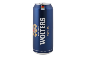 Пиво 0.5л 4.9% світле фільтроване пастеризоване Pilsener Wolters з/б