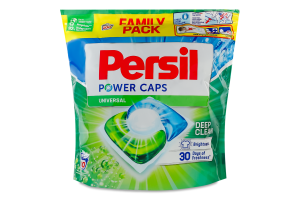 Засіб миючий для прання білих та світлих речей у капсулах Universal Power caps Deep clean Persil 100х14г