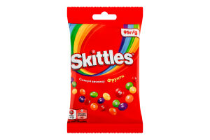 Драже жевательные в разноцветной сахарной оболочке Фрукты Skittles м/у 95г