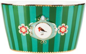 Миска PIP Studio LoveBirds MedalStripes зелен 15см