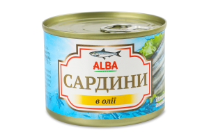 Сардини в олії 200г ж/б з ключем Alba Food