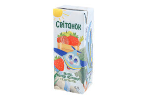 Сок с мякотью Яблоко-морковь-клубника Світанок т/п 0.2л
