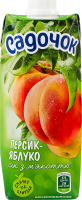 Сок с мякотью пастеризованный Персик-яблоко Садочок т/п 500мл