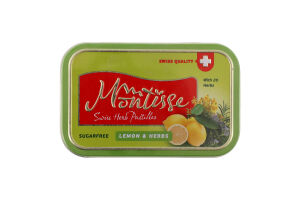 Льодяники без цукру Лимон та трави Montisse з/б 50г