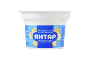 Сир плавлений 55% молоковмісний Янтар класичний Зорька ст 100г