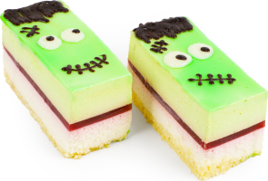 Тістечко фісташкове з малиновим желе ваг