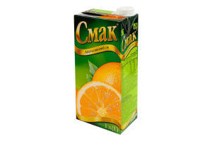 Сок восстановленный неосветленный стерилизованный апельсиновый Смак т/п 1л