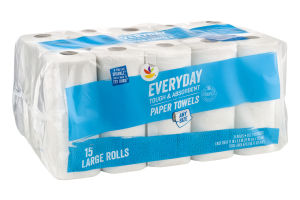 Ahold Everyday Paper Towels Any Size - 15 CT