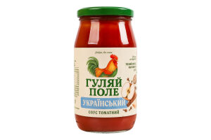 Соус томатный пастеризованный с сахаром и подсластителями Украинский Гуляй-поле с/б 440г