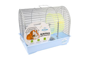 Клітка д/гризунів Фаворит блакитна хром з колесом 30*20*24см Природа