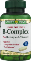 Nature's Bounty B-Complex Plus Electrolytes & Vitamin C Vitamin Supplement Tablets - 90 CT