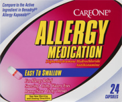 CareOne Allergy Medication Easy To Swallow Capsules Allergy Relief - 24 CT