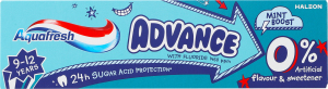 Паста зубная для детей 9-12лет с фтором Advance Aquafresh 75мл