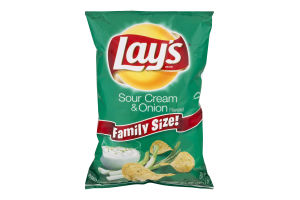 Lay's Potato Chips Sour Cream & Onion Family Size