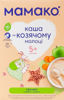 Каша молочна суха для дітей від 5міс на козячому молоці гречана з яблуком і морквою Мамако к/у 200г