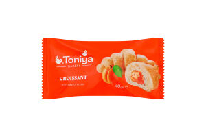 Круассан с фруктовым нетермостабильным наполнителем с абрикосом Toniya м/у 40г