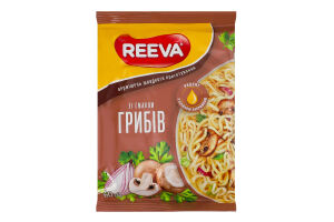Вермишель быстрого приготовления со вкусом грибов Reeva м/у 60г