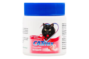 Добавка вітамінна д/котів Кетмікс д/шкіри та шерсті 60таблеток Продукт