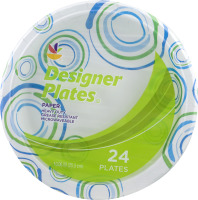Ahold Designer Paper Plates - 24 CT