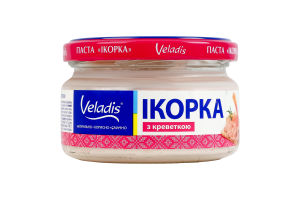 Паста с икрой атлантических рыб с креветкой Икорка Veladis с/б 160г