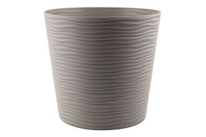 Горщик д/квітів Фьюжн 6л какао з вставкою низький d23,5*22см арт115089 Алеана