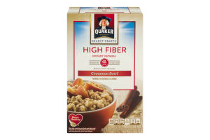 Quaker High Fiber Instant Oatmeal Cinnamon Swirl - 8 CT