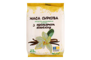 Маса сиркова 23% десертна молоковмісна солодка з ароматом ваніліну ПП Дживальдіс м/у 185г
