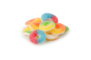 Цукерки Кільця асорті з кисл цукров глазур желейні