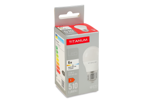 Лампа светодиодная 6W 510lm E27 4100К №TLG4506274 Titanum 1шт