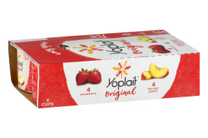 Yoplait Original Low Fat Yogurt Strawberry & Peach - 8 CT