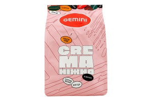 Кава натуральна смажена в зернах Crema ніжна Gemini 1с м/у 500г