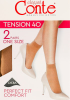 Шкарпетки жіночі Conte elegant Tension 40den 23-25 natural 2пари