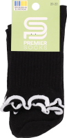 Шкарпетки дит Premier socks високі рюш чорн р20-22