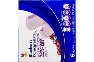Ahold Frozen Greek Yogurt Bars Blueberry Pomegranate - 6 CT