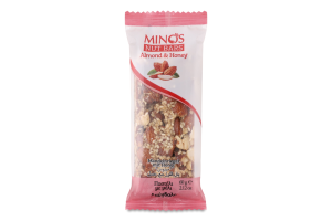 Батончик з мигдалю та меду Minos м/у 60г