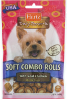 Hartz Tasty Rewards Soft Combo Rolls with Real Chicken and Cheese Flavor