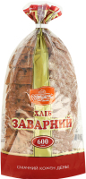 Хліб нарізний із суміші житнього та пшеничного борошна подовий Заварний Рум'янець м/у 600г