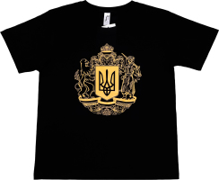 Футболка чол Sol's Imperial 190 Герб України чор S