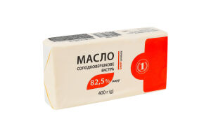 Масло 82.5% солодковершкове Екстра ТМ "1" м/у 400г