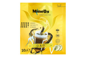 Кофе жареный молотый в дрип-пакете Oro Minelly м/у 10г