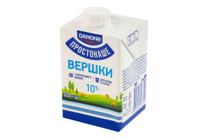 Вершки 10% стерилізовані Простонаше т/п 200г