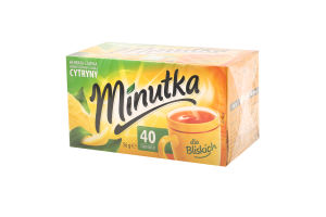 Чай черный ароматизированный с лимонным вкусом Minutka к/у 40х1.4г